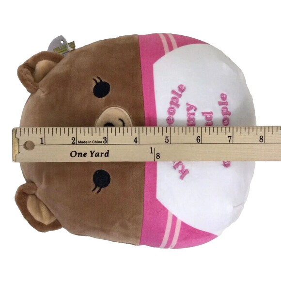 Kellytoy Squishmallow Hilary Brown Bear 8" Plush 'Kind People Are My People' Top - Picture 6 of 6